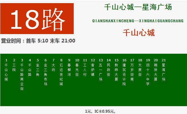 大连18路车线路