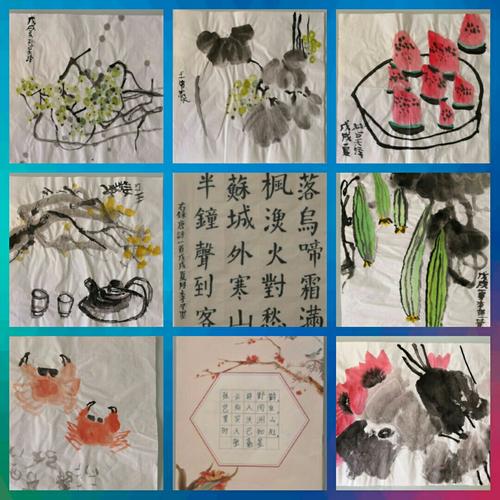 墨的多少会影响画的干湿效果,水分的多少会出现浓淡效果,毛笔的轻重会