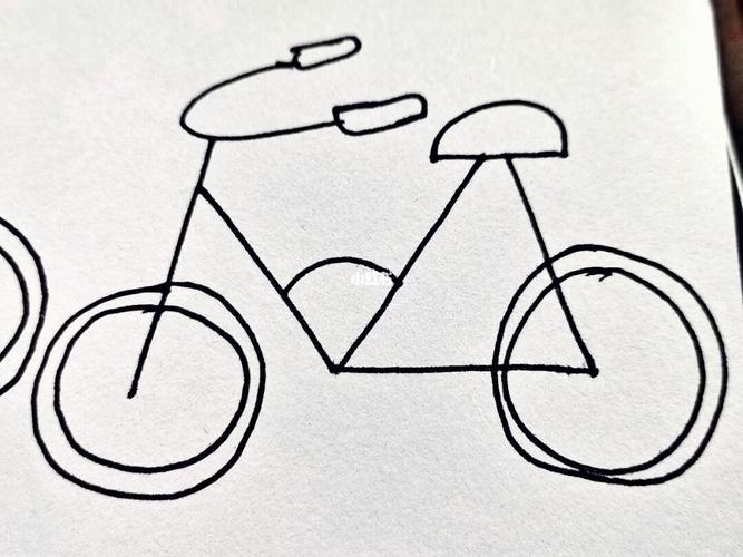 幼师day219---简笔画:自行车04_简笔画_自行车_幼师
