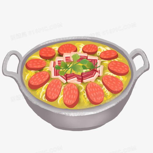 卡通手绘杀猪菜免抠元素