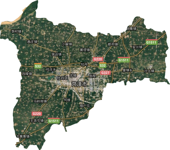 牡丹区高清卫星地图,牡丹区高清谷歌卫星地图