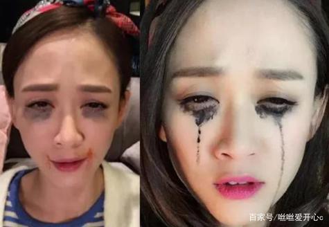 明星脱妆后的照片陈乔恩搞怪章子怡搞笑她像大熊猫