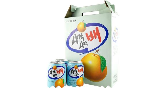 韩国乐天梨汁水果饮料 夏日冰爽果汁 原装进口零食品饮料批发.