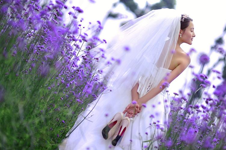 西安古摄影 外景薰衣草婚纱照客片欣赏