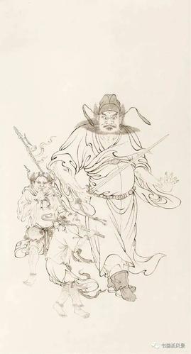 他叫吕布白描画的真好