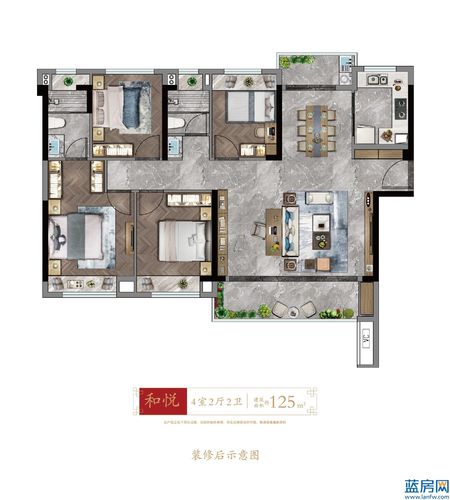 建发和鸣户型图首曝光!这个户型有点牛