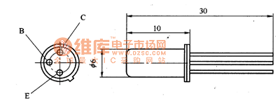 半导体三极管的c型金属外形封装