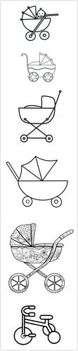 简笔画 婴儿车