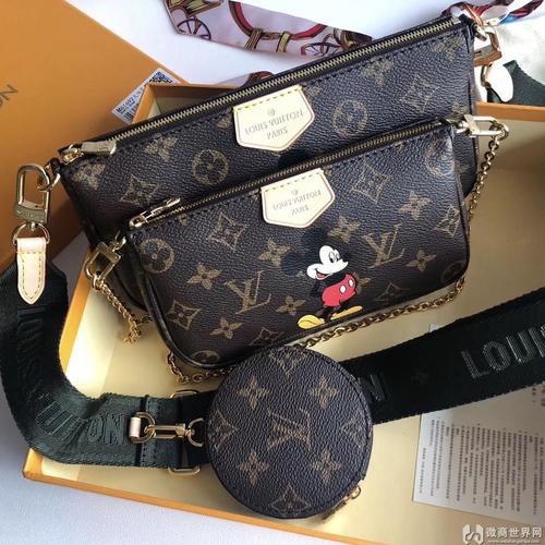 lv新款米奇米老鼠丝印三件套favorite手袋原单现货