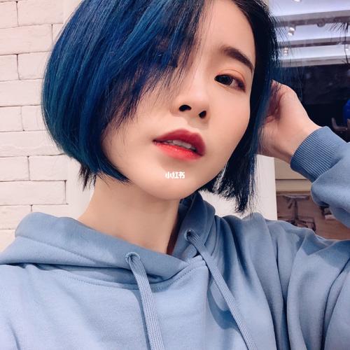 适合短发好看的蓝色_发色_短发_时尚_显白_漂发_idea·salon攻略_发色