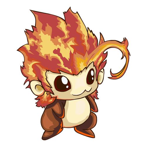 由上海淘米网络科技有限公司制造的儿童网页游戏赛尔号中火系精灵之一