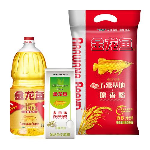 金龙鱼黄金原香米面油实惠三件组53kg