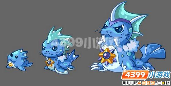 艾迪王国小水滴/水精灵/海狮王最新进化图介绍