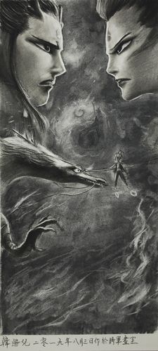 美术生用素描画出哪吒之魔童降世这几个哪吒你喜欢哪个