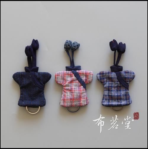 购客土布旗袍小钥匙柏布茗堂手工土布布艺钥匙柏成品易购客