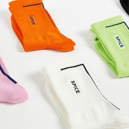 上森派系spiceup 高品质长绒棉纯色中筒袜          $69.