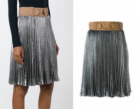 阳光甚好 春天最流行的金属百褶裙到底怎么穿?