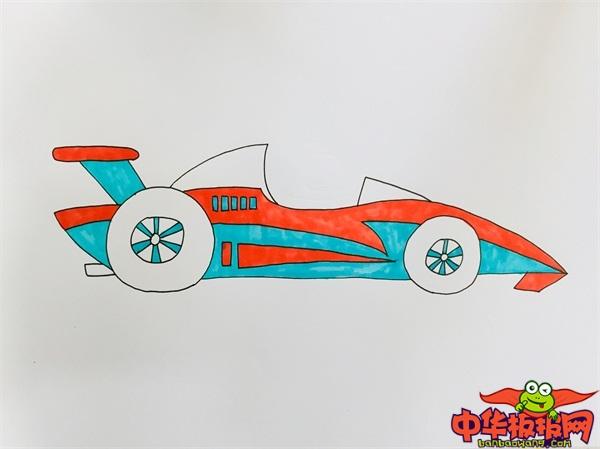 超级简单的赛车怎么画