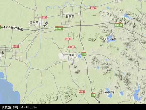 中国山东省济宁市邹城市地图(卫星地图)