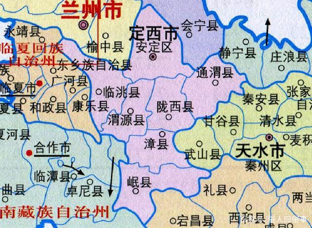 定西7区县人口一览:临洮县55万,安定区46万
