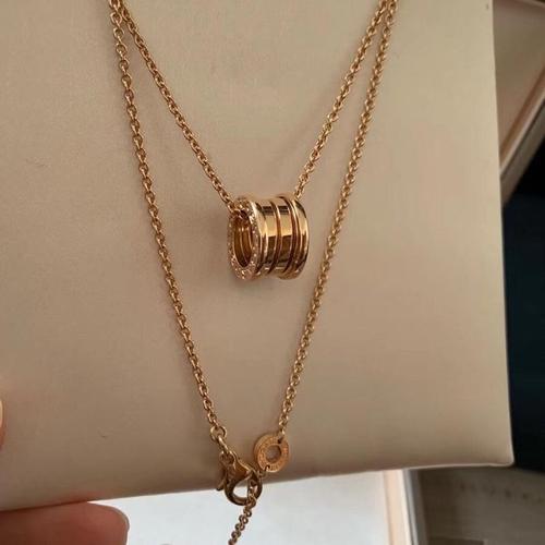 宝格丽玫瑰金弹簧项链