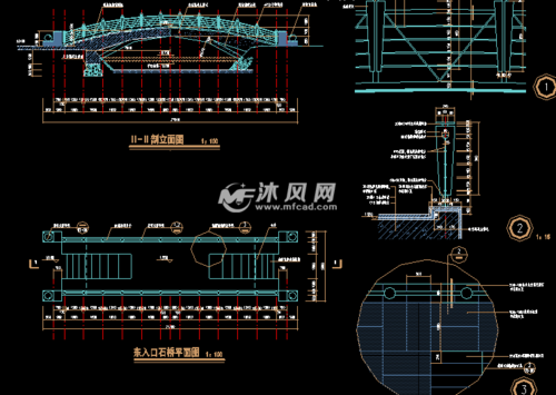 东入口石桥平面图