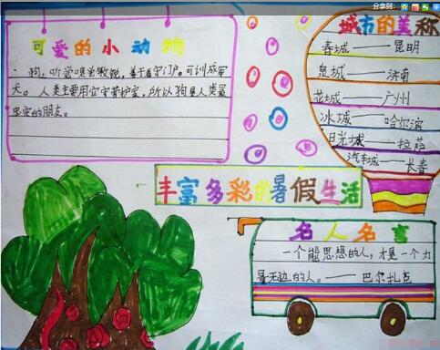 四年级丨寒假手抄报 四年级手抄报