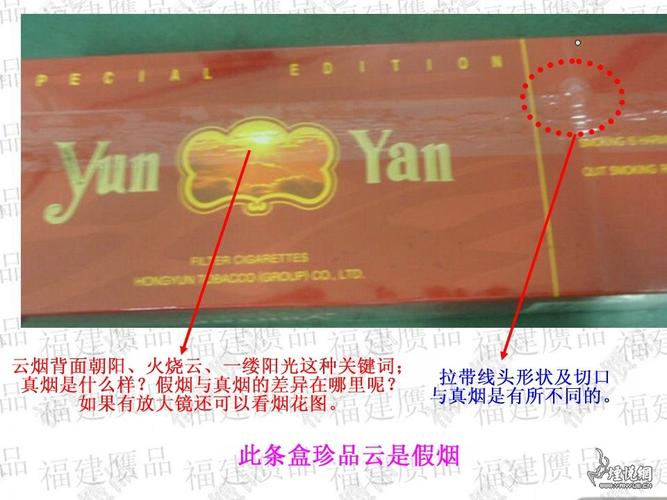 条,包珍品云烟(软)真假实物样品对比鉴别分享