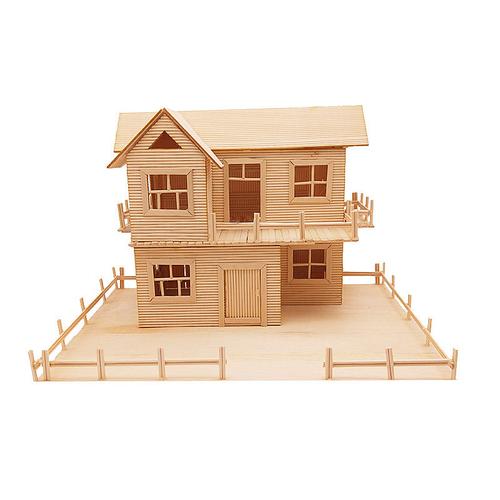 雪糕牙签木棍木棒小房制作手工沙盘模型