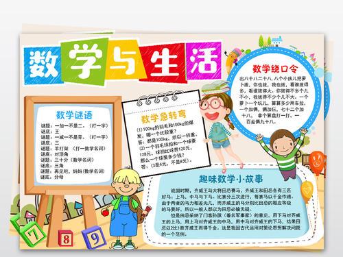 小学生数学读后感手抄报 小学生数学手抄报