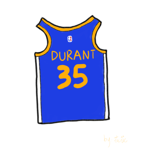 杜兰特还在勇士时候的球衣