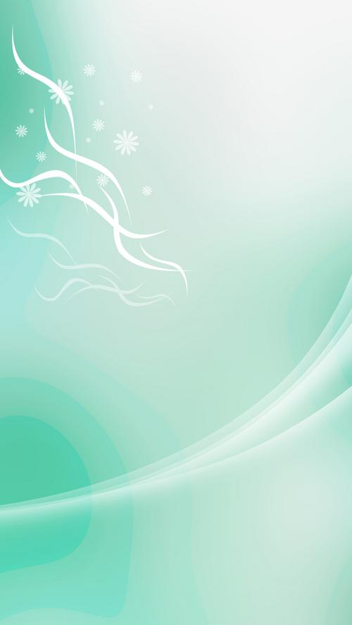 淡绿色清新psd分层h5背景