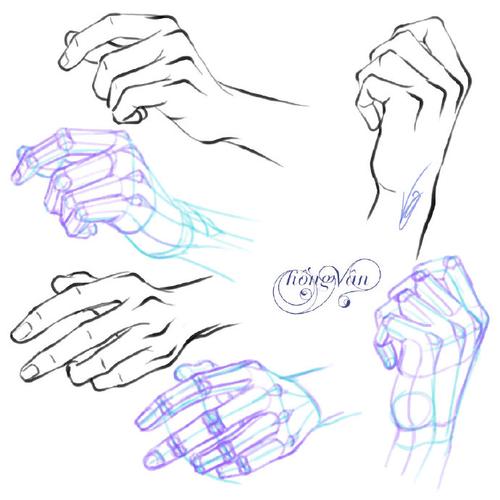 绘画参考#手的绘制参考 by hongvanngh pid=8157671