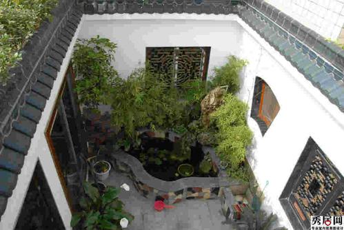 农村自建房天井面积装修效果图 4款生态风天井绿植布置设计图片