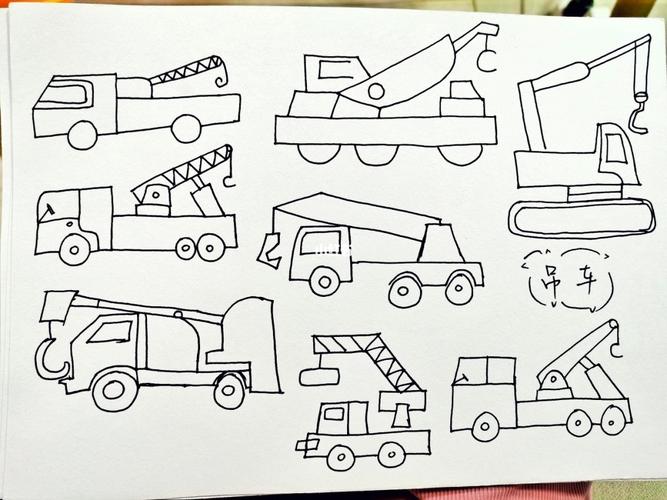 幼师day229---简笔画:吊车_简笔画_幼师_文化_绘画