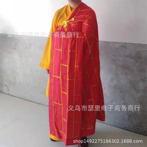 厂家直供金麒麟麻纱祖衣 和尚袈裟 佛教用品法衣五衣僧衣僧服