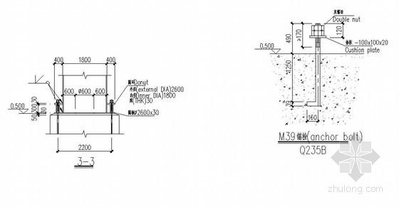 某28米高钢烟囱结构详图