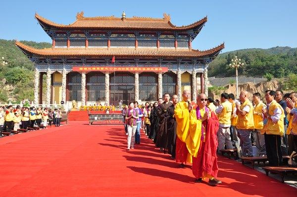 博山正觉寺隆重举行钟鼓楼落成暨宝志公禅师伽蓝菩萨开光庆典