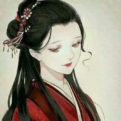 qq头像女生古风揭面具