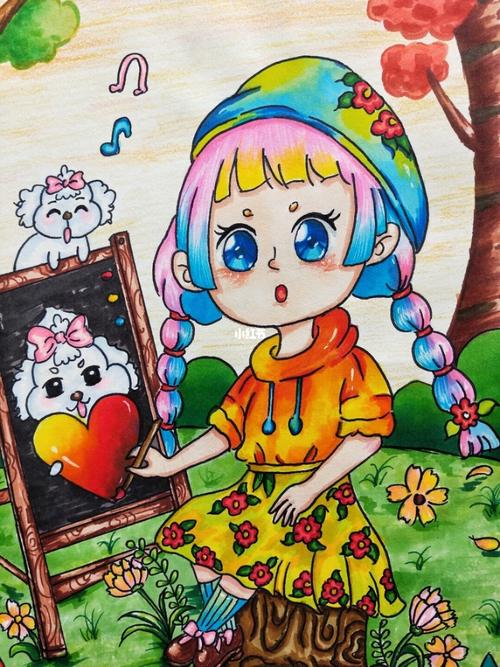 马克笔人物_马克笔_儿童画_动漫_马克笔儿童画_文化