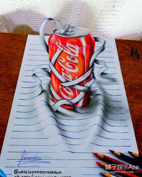 巴西16岁少年画的一组惊人3d素描立体画