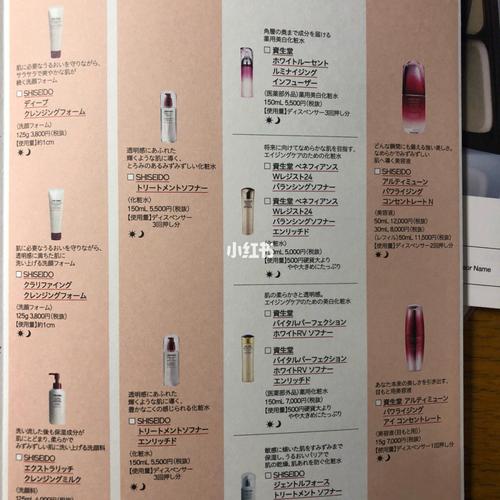 日本资生堂专柜护肤品价格大公开 shiseido skincare