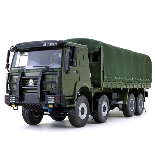 正品中国重汽军卡124豪沃军车越野车运输车卡车模型仿真合金汽车