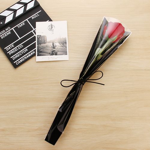 哑金线单只袋 玫瑰袋 单支袋 包金三角单支玫瑰包装袋 50 热卖