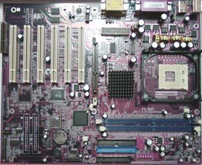 南桥端---intel ich2 (360 ebga封装) 内存:2条184针ddr插槽
