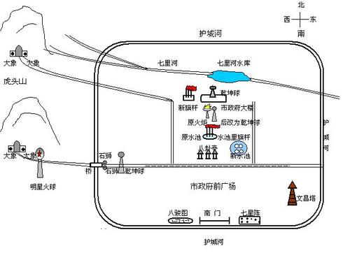 图四:山西省朔州市城市风水调理示意图   三,调理功效: 调理后,我