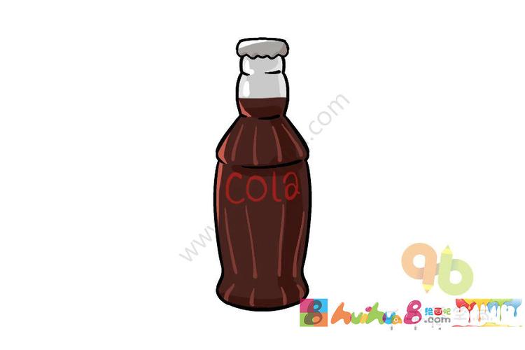 瓶装可乐简笔画,可乐简笔画彩色,简单的可乐