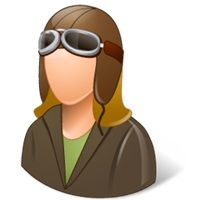 女飞行员微信头像卡通