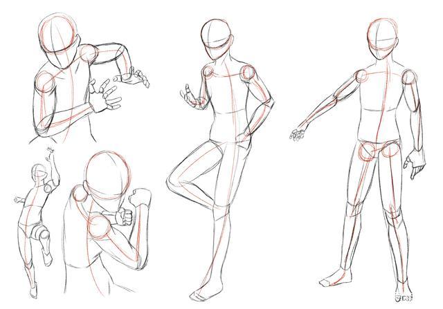 动漫人物的动作姿势怎么画?