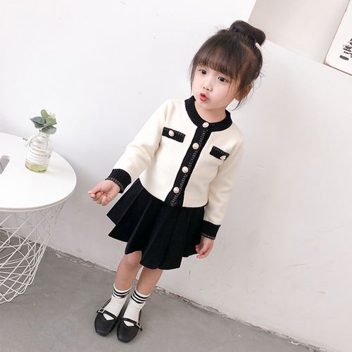 女童秋冬套装2019新款女宝宝小香风毛衣两件套儿童针织衫洋气套裙